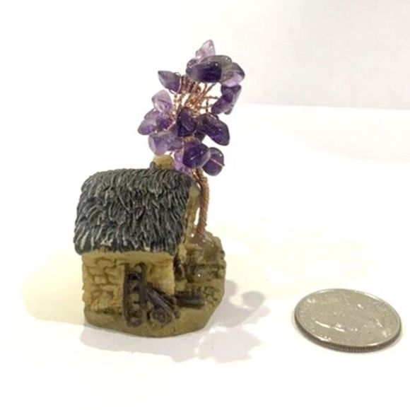 Amethyst Wire Wrapped Cottage/Home Décor Amethyst Cottage Mini House - Picture 3 of 7